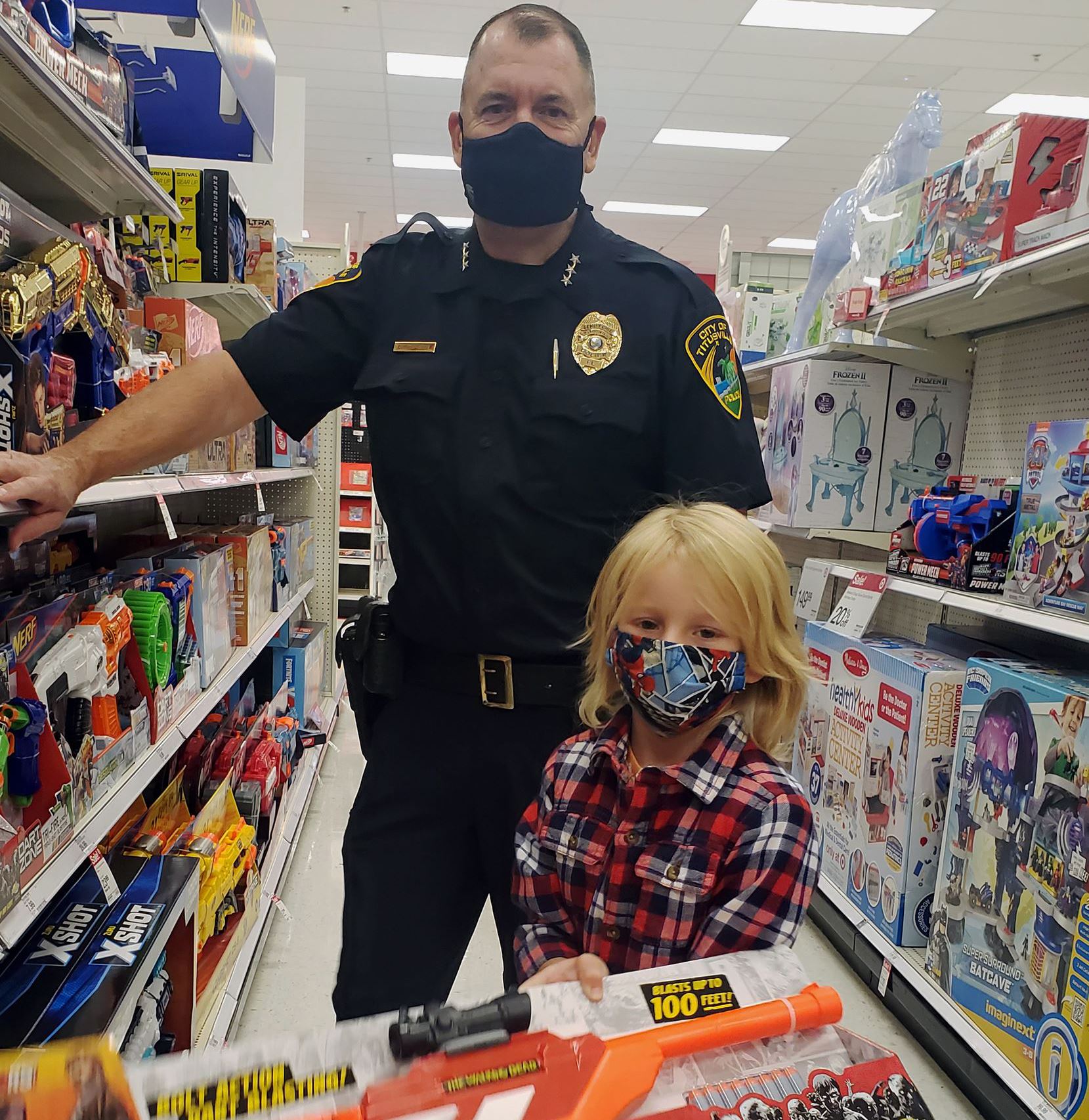 TPD Officer at Shop with a Cop event