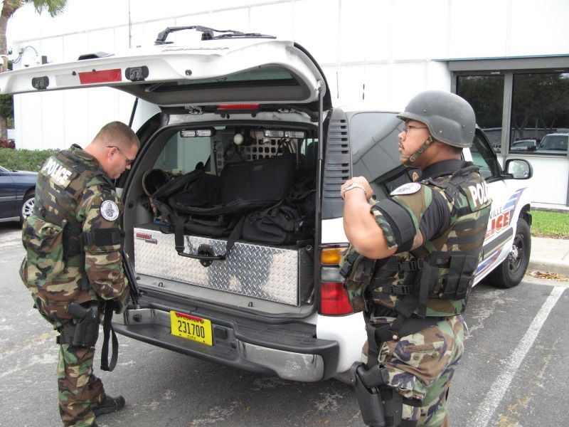SWAT Officers Wearing Tactical Gear