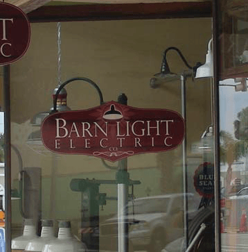 Barn Light Electric Window Sign