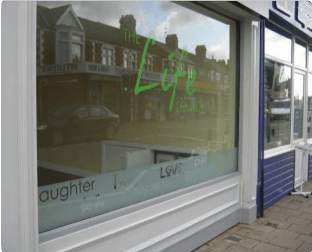 The Life Window Sign