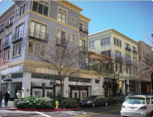 Business and Apartment Building Lined Up