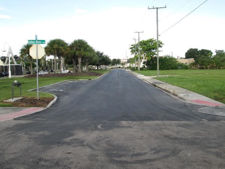 Photo of a resurfaced road.