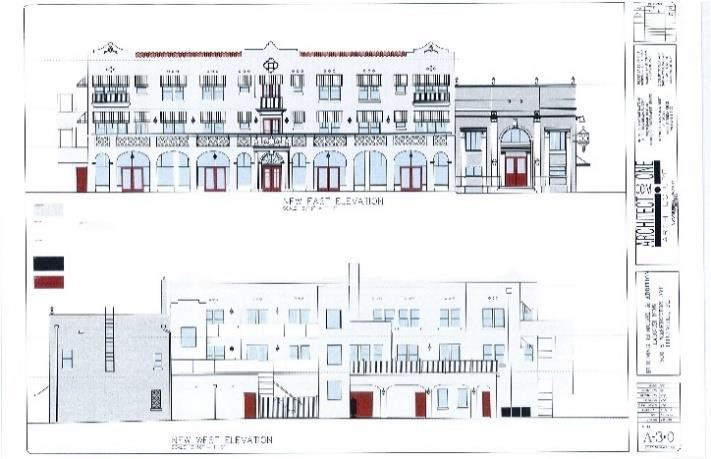 Design schematics for a building.
