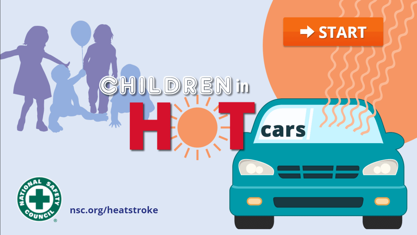 Children in hot cars quiz.  Opens in new window.