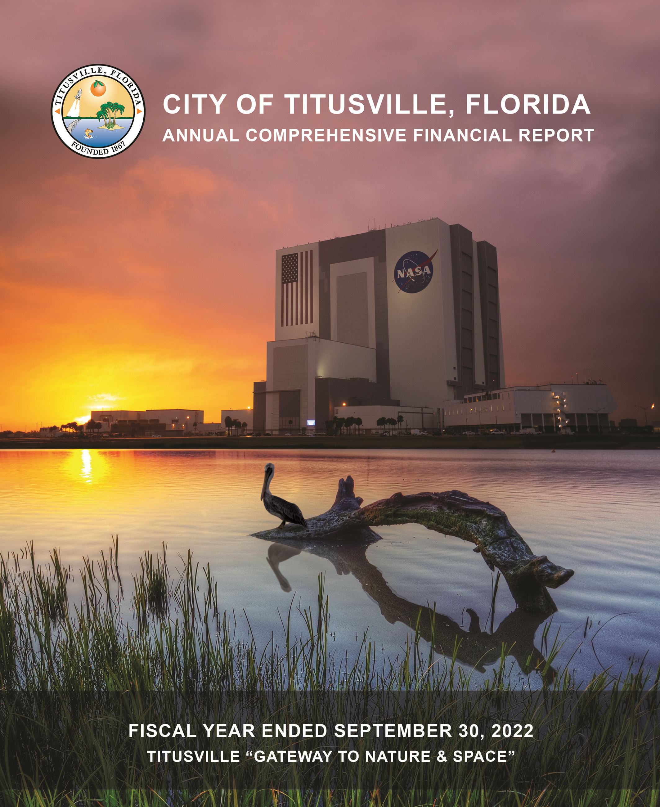 Photo of VAB at Kennedy Space Center at sunset