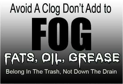 Avoid a clog don't add to fats oil and grease. They belong in the trash, not down the drain.