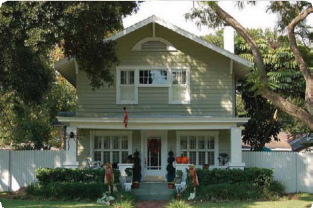 Light Green Two Story Bungalow - Photo by Old Northeast Walks